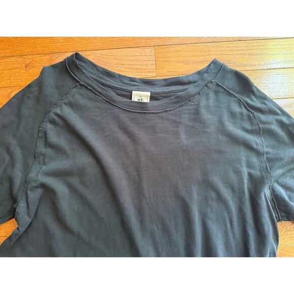 We The free long Sleeve tee Medium Charcoal/vintage black Raw Hem - Picture 4 of 14